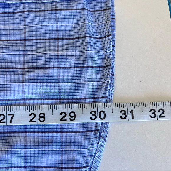 BOSS Men’s Button Down Checkered Blue Shirt - Picture 8 of 8